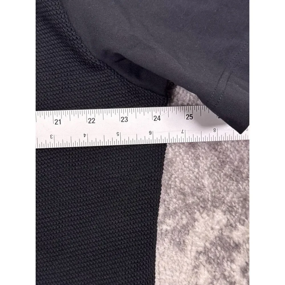 Banana Republic Shirt Large Mens Black Cotton Jacquard Resort Camp Cuban Collar